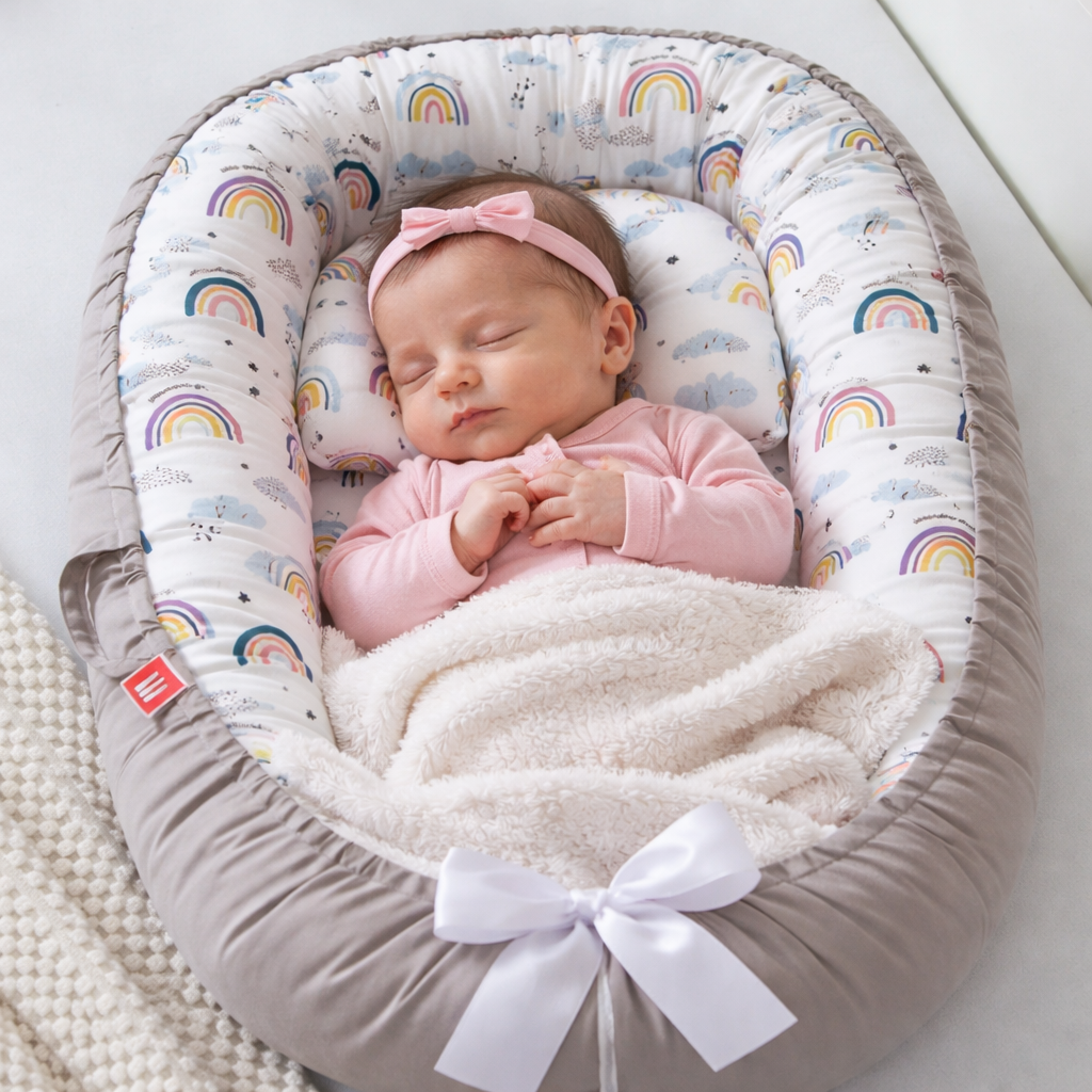 Berceau Bébé - NidPortableBébé™- Arc En Ciel | CoconSécurisé