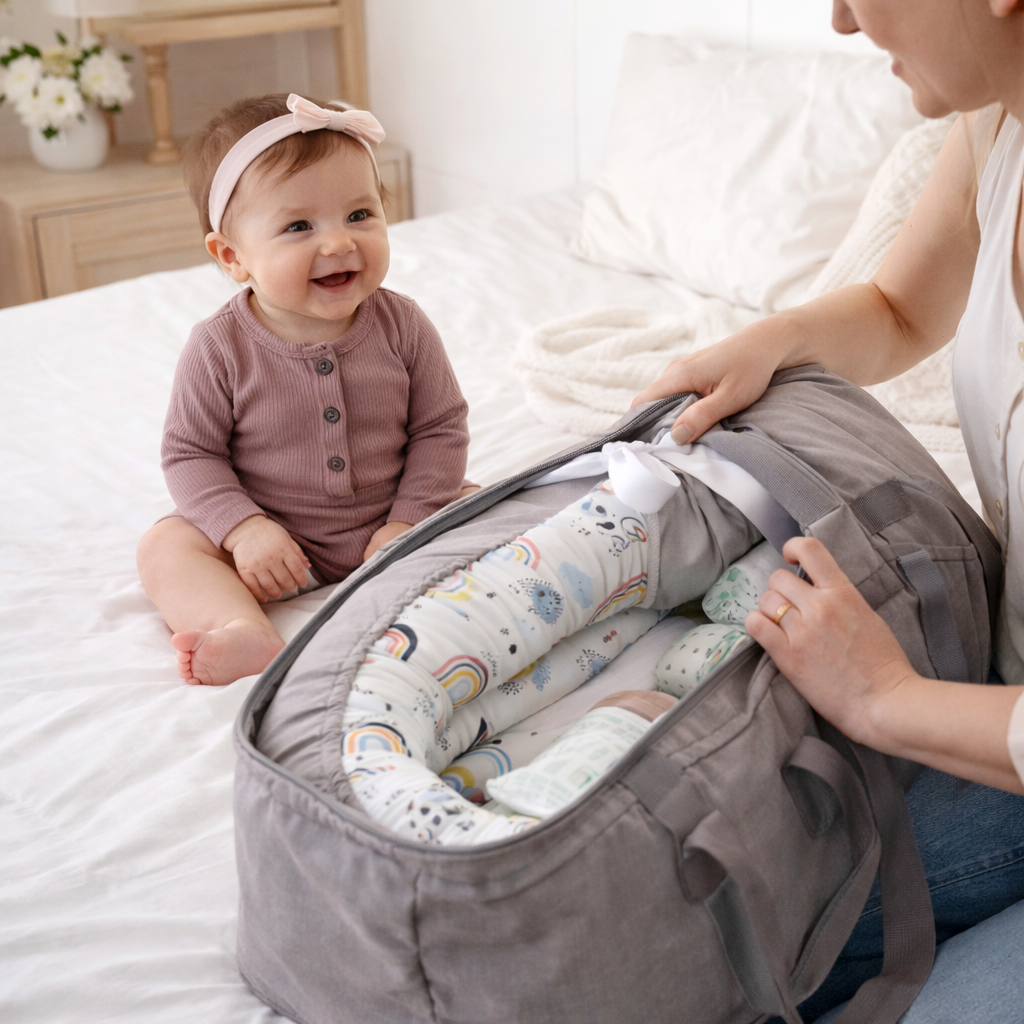 Berceau Bébé - NidPortableBébé™- Arc En Ciel | CoconSécurisé