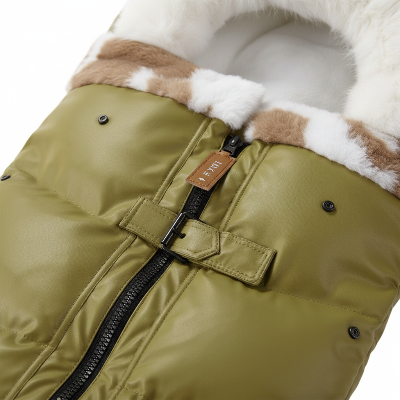 chancelière poussette verte bébé protection froid poussette