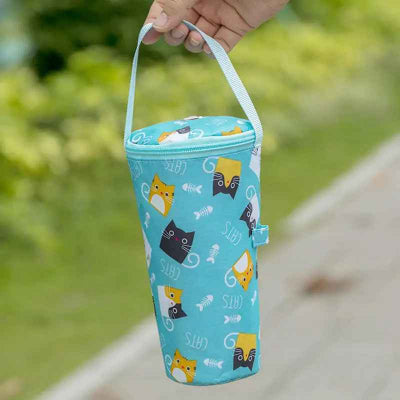 Porte biberon à motifs de chatons pratique pour sorties avec bébé