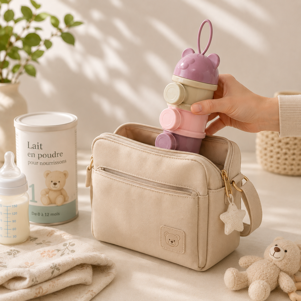 Boite doseuse lait | Ours Empilable