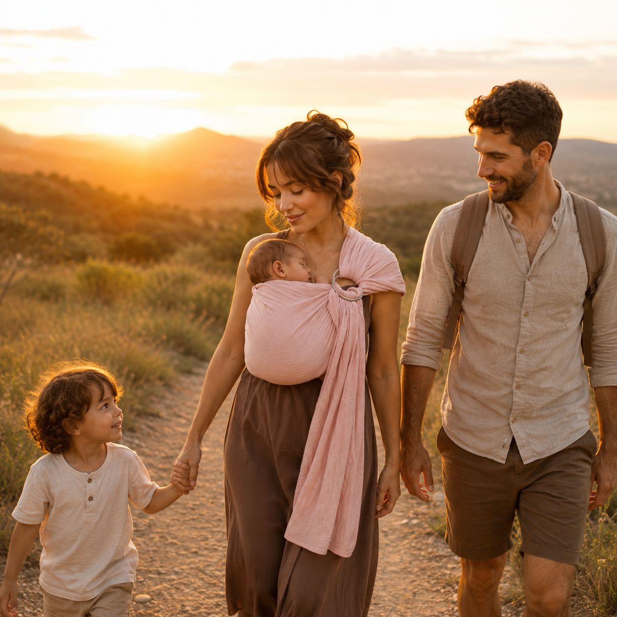 Promenade_familiale_echarpe_de_portage_physiologique