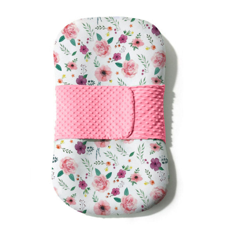 Reducteur de lit bebe rose et fleurs ultraconfortable