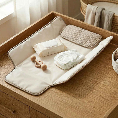 Tapis à langer nomade vue sur les détails du produit 