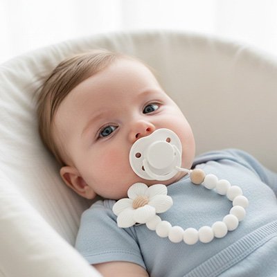 Attache tetine doux pour les petites mains