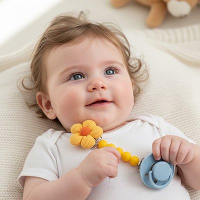Attache tetine léger et confortable pour bébé