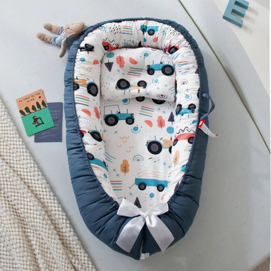 Berceau Bébé - NidPortableBébé™ - Voiture Bleue - Ma boutique