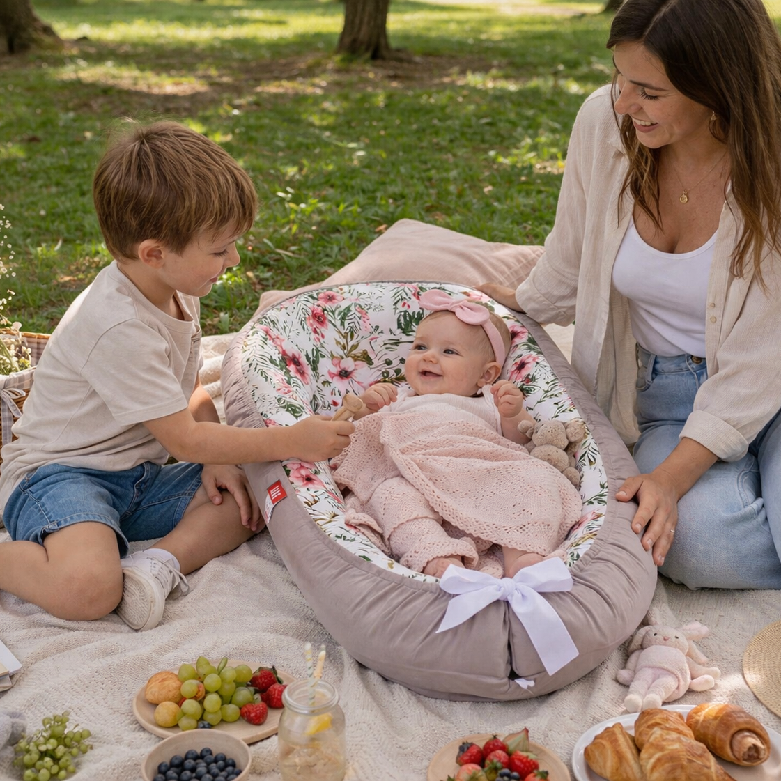 berceau_bebe_Pique-nique_en_famille_sous_les_arbres