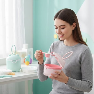 Boite doseuse lait propre et organisée