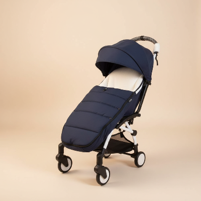 chancelière pour poussette bleue confortable hiver intérieur polaire accessoire bébé