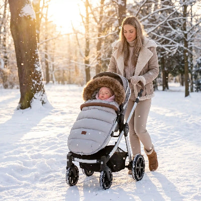 poussette chancelière douce et chaude adaptée aux bébés de 0 à 36 mois