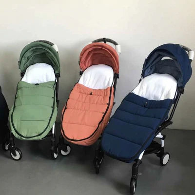 chancelières pour poussettes rose melon, bleu foncé et vert olive vif intérieur polaire doux bébé confort chaleur