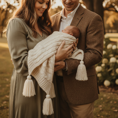 Couverture bébé douce et chaude en coton, idéale pour les sorties, la poussette et les moments câlins