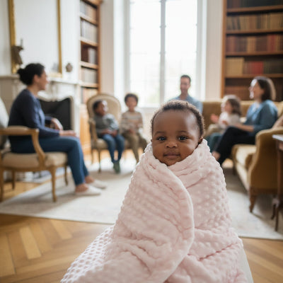 Couverture bébé pastel douce et respirante parfaite pour berceau, poussette ou photos bébé