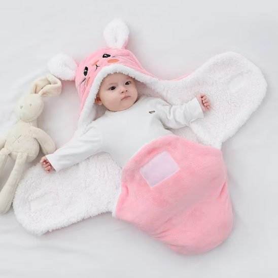 Nid d'ange rose fermeture facile, adaptée dès la naissance,