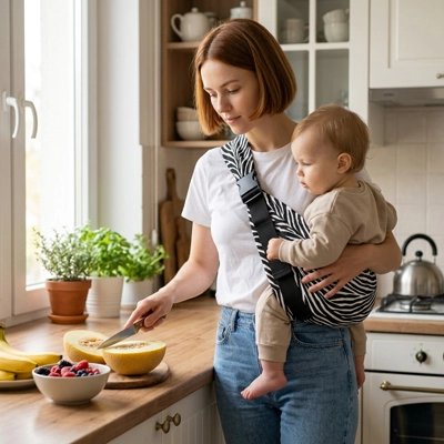 Porte bebe conçue pour renforcer la proximité parent-enfant tout en assurant un maintien stable et sécurisé