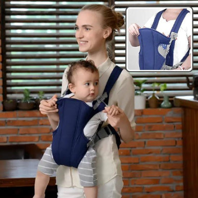 Porte bébé ergonomique multidirectionnel face au parent avec maintien physiologique des hanches