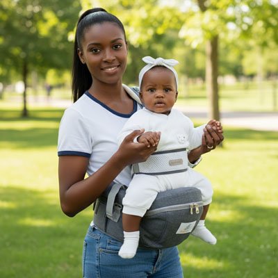 Porte bebe physiologique avec appui tête ajustable et sécurité renforcée pour nouveau né