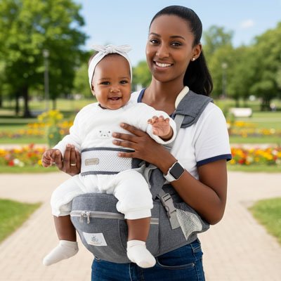 Porte bebe respirant avec support lombaire et position physiologique pour bébé