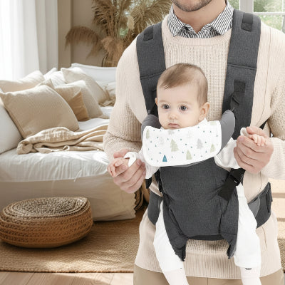 Porte bébé respirant jusqu’à 20 kg avec harnais de sécurité ajustable
