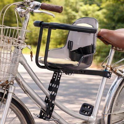 Porte bébé vélo fixation sur cadre avant avec harnais de sécurité ajustable et repose-pieds protégés pour enfant jusqu’à 50kg
