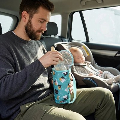 Porte biberon pour biberon avec ouverture rapide et attache universelle, parfait pour la poussette, le siège auto ou le sac à langer