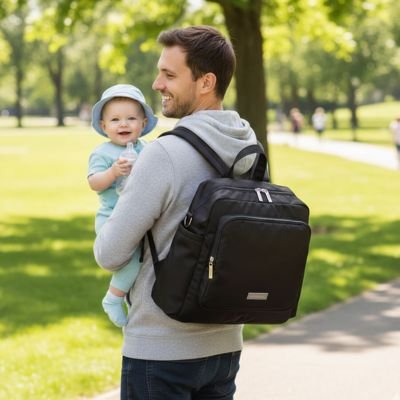 Sac a dos a langer noir confortable 