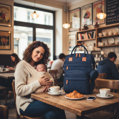 Sac à dos à langer pliable avec matelas pour changer bébé