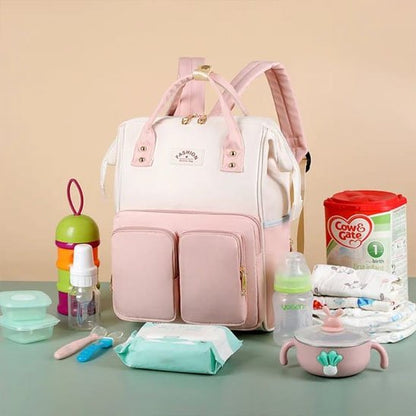 Sac à dos à langer rose pâle