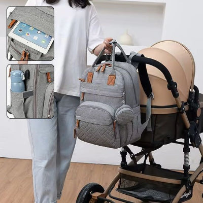 Sac à langer à dos chic et pratique pour sorties quotidiennes et voyages avec bébé