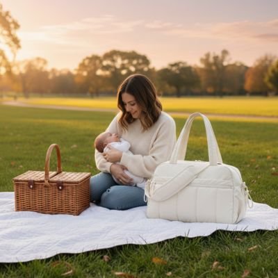 Sac a langer bébé pratique pour sorties et voyages avec structure interne zippée et organisation optimale des accessoires