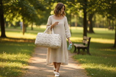 Sac à langer grande capacité rectangulaire pour couches, biberons et accessoires bébé