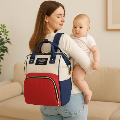 Sac à langer multifonction transformable en sac à dos avec grande capacité de rangement pour bébé