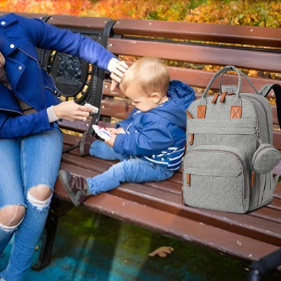 Sac à langer pour poussette avec système d’attache universelle compatible toutes marques