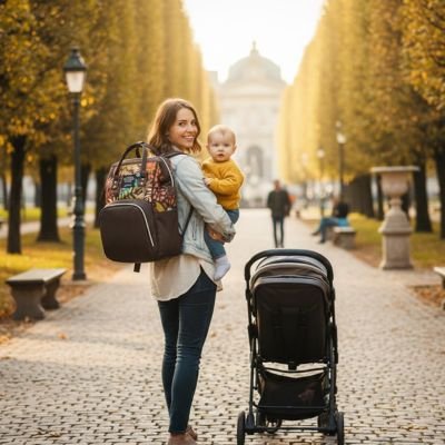 Sac a langergrande capacité à double niveau, rangement optimisé pour accessoires bébé avec design élégant et résistant 