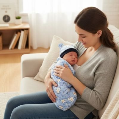 Swaddle bébé ajusté en coton doux quatre saisons avec ouverture pour couche et attache scratch facile