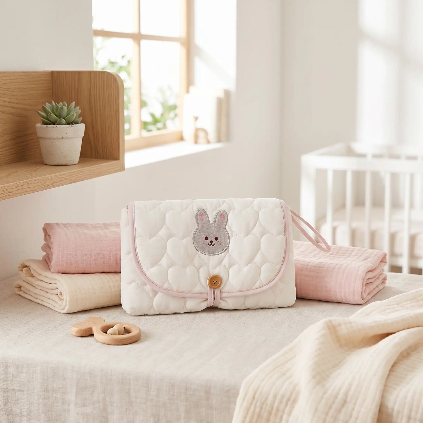 Tapis à langer nomade pour bébé accessoire de sortie compact pour bébé et maman avec design pratique et élégant