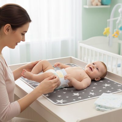 Tapis à langer nomade de change portable léger pour bébé, idéal pour les voyages, promenades et déplacements